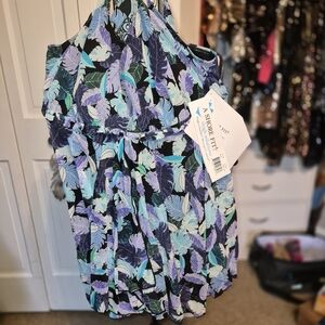 Shore Trendz Tropical Leaf Print Dress